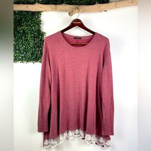 Sanifer || Blush lace long sleeve
